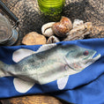 Load image into Gallery viewer, Largemouth bass fish tea towel
