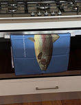 Load image into Gallery viewer, Rainbow trout tea towel
