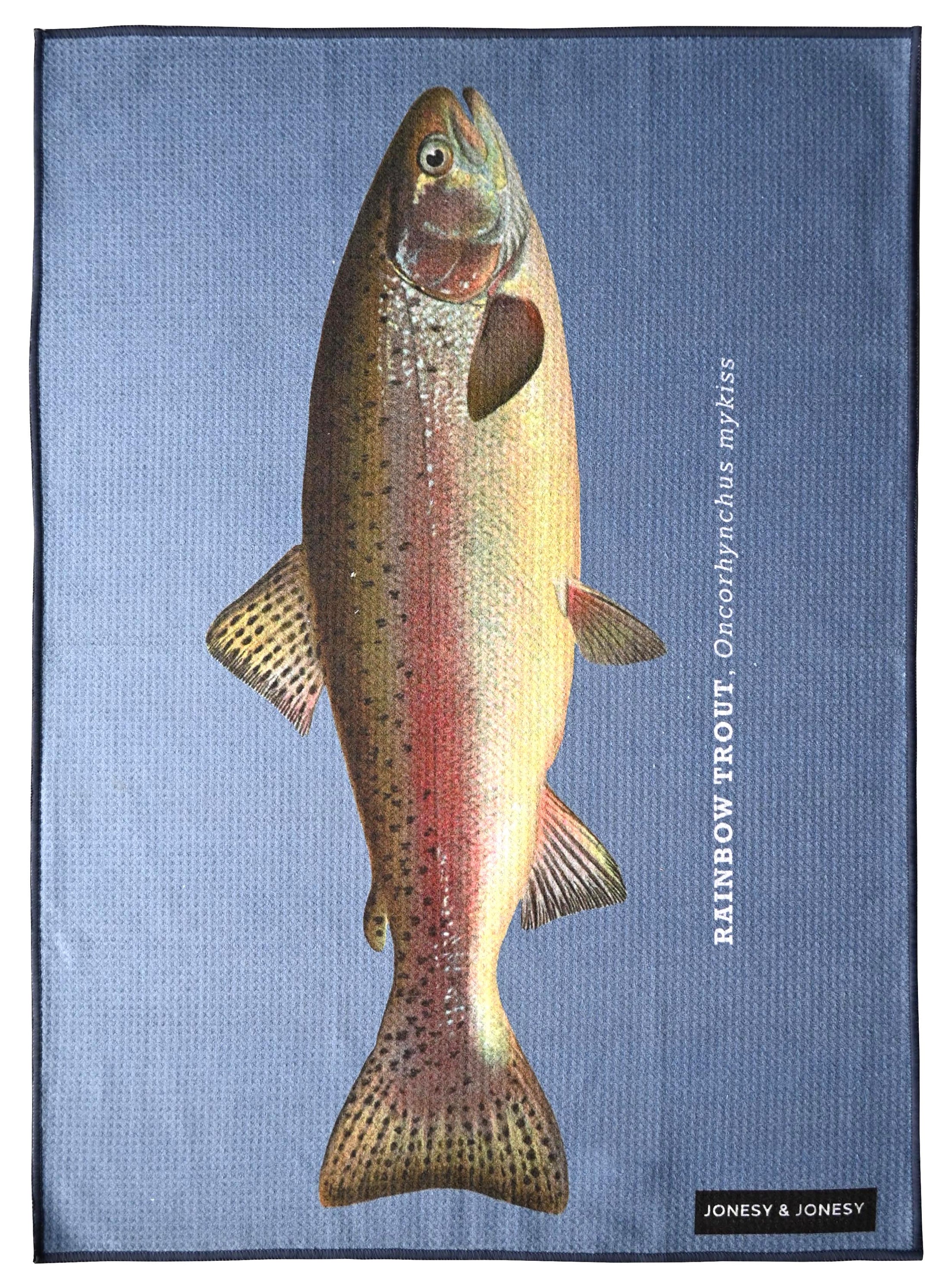 Rainbow trout tea towel